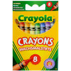 8 разноцветных стандартных  восковых мелков, производитель Crayola, ISBN 501-0-06500-008-7, № 1