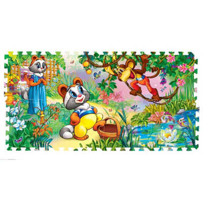 Коврик-пазл Играем вместе Крошка енот 8 сегментов, арт. FS-ENOT, производитель Симбат, ISBN 469-0-59009-048-0№ 2