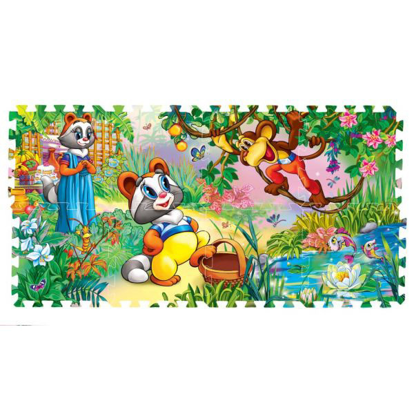 Коврик-пазл Играем вместе Крошка енот 8 сегментов, арт. FS-ENOT, производитель Симбат, ISBN 469-0-59009-048-0, № 2