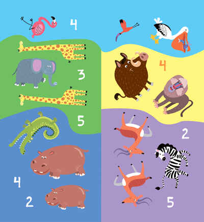 Найди, посчитай, наклей. Набор из 2 книг, производитель МОЗАИКА kids , ISBN 978-5-43153-601-4№ 7