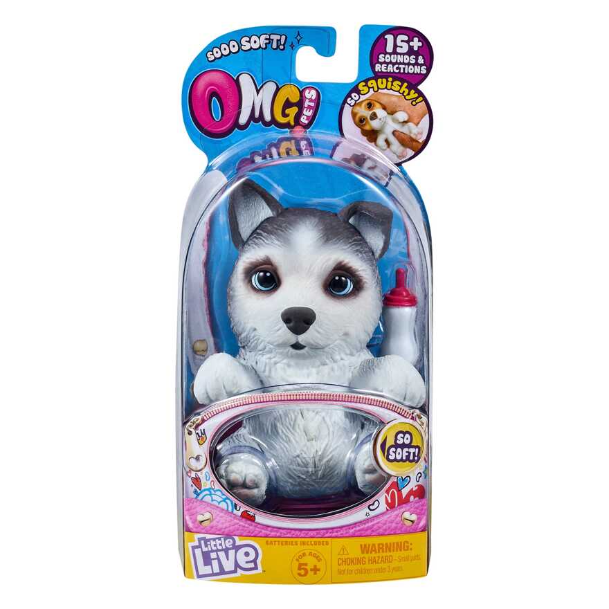 Сквиши-щенок OMG Pets! - Хаски, арт.28919, производитель Moose (Мауз), ISBN 63-0-99628-919-8, № 1