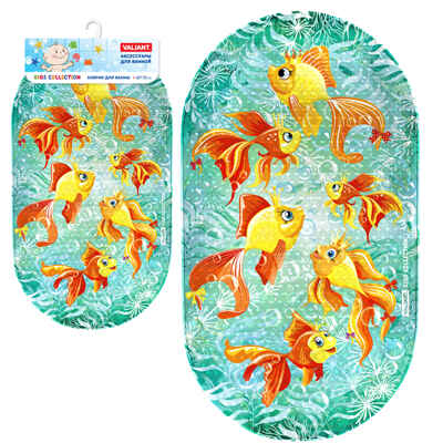 Коврик для ванны, 69*39(±1) см, ЗОЛОТЫЕ РЫБКИ, шт., арт. K6939-GF, производитель Valiant (Валиант), ISBN 462-7-12324-117-0№ 1
