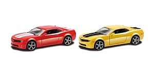 Автодрайв Машина 1:32 Chevrolet Camaro глянц., красная, желт., арт. И-1201, производитель Рыжий кот, ISBN 466-5-29541-201-1, № 1
