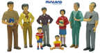Семья азиатов 3 поколения (набор фигурок), 8 шт., производитель Miniland (Минилэнд), ISBN 841-3-08227-397-2, № 1