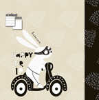 Блокнот на гребне КОМБИ 150х150,80л. Зайка-путешественник, арт. С9110-07, производитель Апплика, ISBN 461-0-12184-306-4, № 1