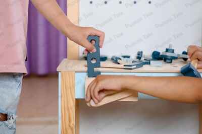 Игровой модуль МАСТЕРСКАЯ - игровой верстак с инструментами деревянный, ТМ Рыжий Тим, ISBN 463-1-17464-697-9№ 5