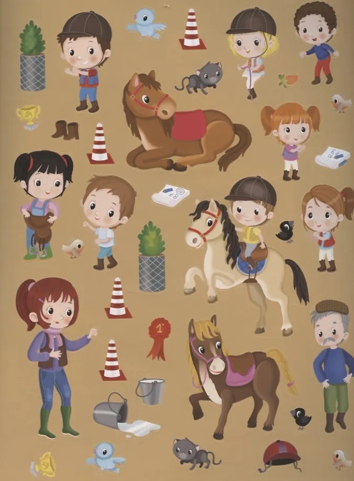 Книжка с наклейками формат А4.Грациозные лошадки. 70 наклеек. \ Барсотти Э., производитель Айрис-пресс , ISBN 978-5-81128-757-4, № 4