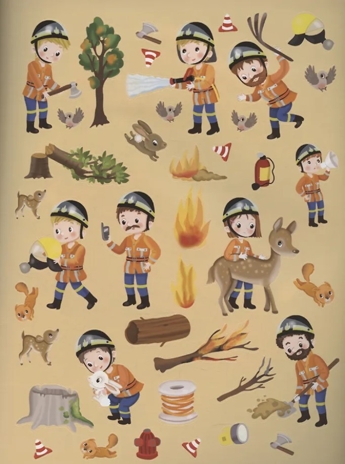 Книжка с наклейками формат А4.Пожарные-спасатели. 70 наклеек. \ Барсотти Э., производитель Айрис-пресс , ISBN 978-5-81128-756-7№ 3