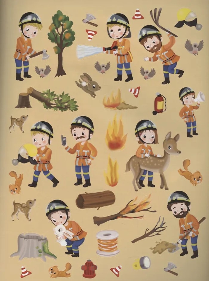 Книжка с наклейками формат А4.Пожарные-спасатели. 70 наклеек. \ Барсотти Э., производитель Айрис-пресс , ISBN 978-5-81128-756-7, № 3