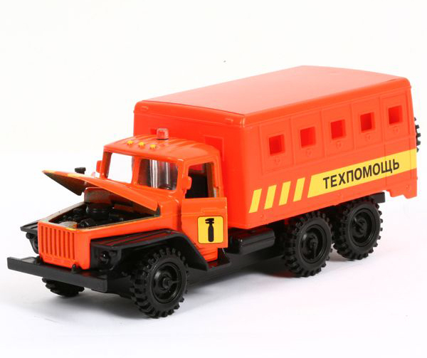 Технопарк Урал аварийная служба 1:43, арт. CT-1054-CAB-L(WB), производитель Симбат, ISBN 469-0-38301-104-3, № 1