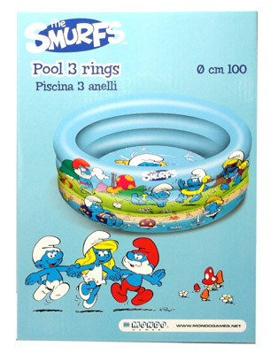 Mondo Надувной бассейн Смурфы 100 см (диаметр), производитель Mondo (Мондо), ISBN 800-1-01116-383-0, № 1