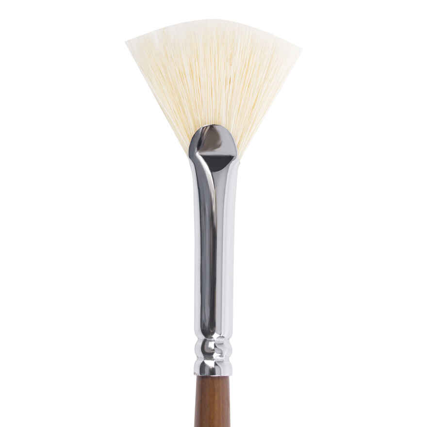 Кисть художественная профессиональная Breauberg Art Classic, щетина, веерная, № 4, длинная ручка, арт. 200743, производитель Brauberg, ISBN 460-6-22417-974-2, № 3