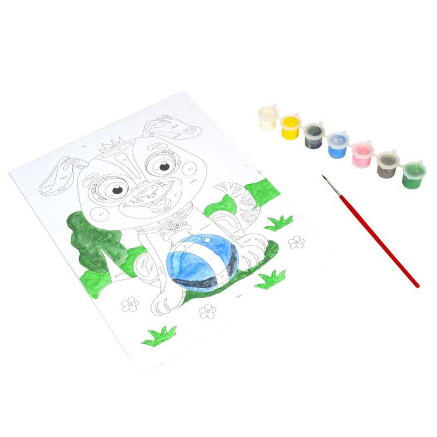 Набор для творчества Рисуем по номерам Животные 5 дизайнов , арт. ВВ1476, производитель Bondibon (Бондибон), ISBN 489-5-13601-378-1, № 7