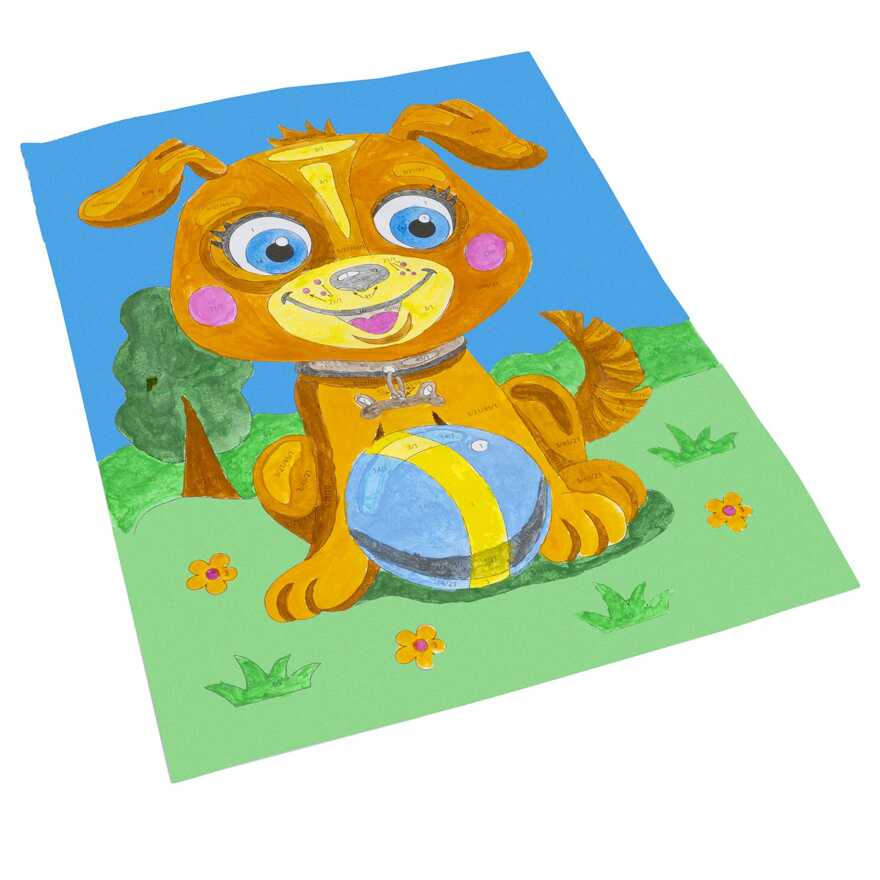 Набор для творчества Рисуем по номерам Животные 5 дизайнов , арт. ВВ1476, производитель Bondibon (Бондибон), ISBN 489-5-13601-378-1, № 8