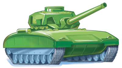 М-14982 Вырубная фигурка. Танк (для аппликаций), производитель Сфера ТЦ , ISBN 463-0-11202-815-7, № 1