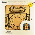 Часы-конструктор деревянные - Робот раскраска, арт. AC215P, ISBN 200-0-85993-600-8, № 1