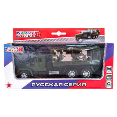 Инерционный военный грузовик (серый), арт. 1601714_2, производитель KiddieDrive, ISBN 460-7-80753-503-0№ 1