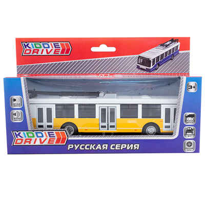 Общественный транспорт KiddieDrive, желтый инерционный механизм, свет/звук, арт. 1901012_3, производитель KiddieDrive, ISBN 460-7-80753-579-5№ 1