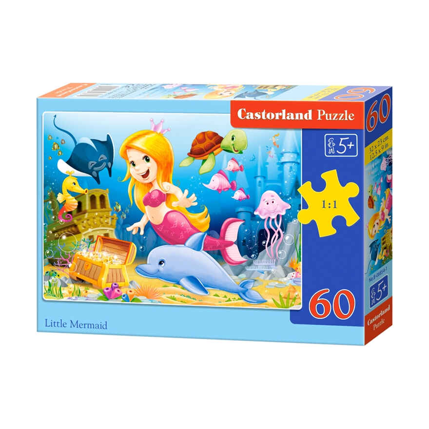 Пазлы Русалочка (CastorLand) 60 элементов, арт. В-06854, производитель Castorland (Касторленд), ISBN 590-4-43800-685-4, № 1