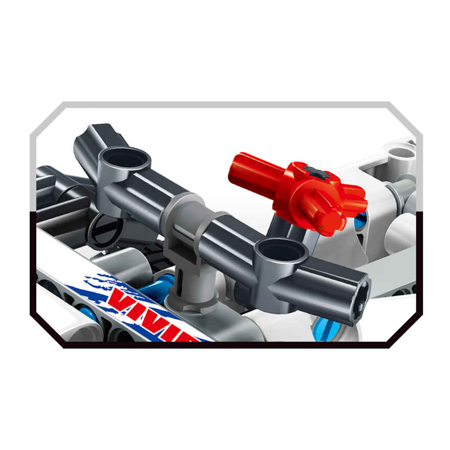 Базовый 3D-Конструктор SDL KID-CONSTRUCT Кроссовер белый, 168 деталей, арт. 2018A-2, производитель SDL Technic (СДЛ Техник), ISBN 695-0-59011-802-6, № 4