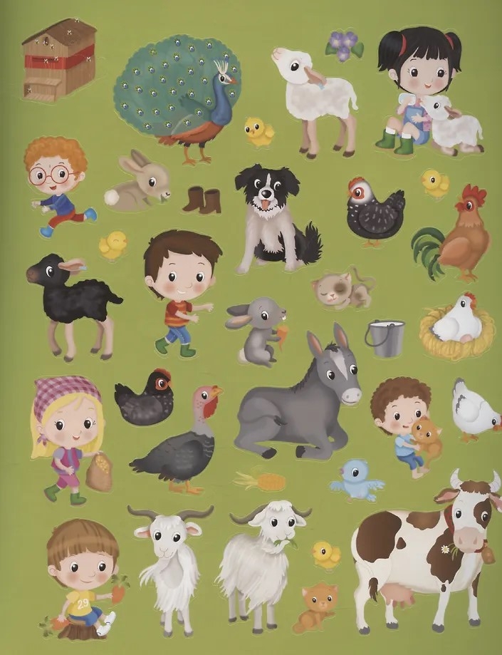 Книжка с наклейками формат А4.Прогулка на ферму. 70 наклеек. \ Барсотти Э., производитель Айрис-пресс , ISBN 978-5-81128-758-1, № 4