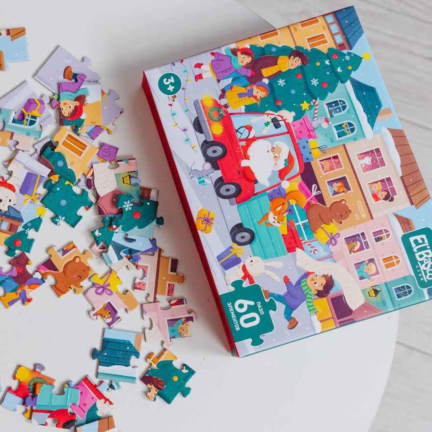 Пазл "Подарки от Деда Мороза" 60 элементов, производитель Я РАСТУ ТОЙЗ, ISBN 466-0-26086-270-9, № 3