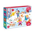 Пазл "Лепим снеговика" 60 элементов, производитель Я РАСТУ ТОЙЗ, ISBN 466-0-26086-272-3, № 1