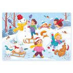 Пазл "Лепим снеговика" 60 элементов, производитель Я РАСТУ ТОЙЗ, ISBN 466-0-26086-272-3, № 2