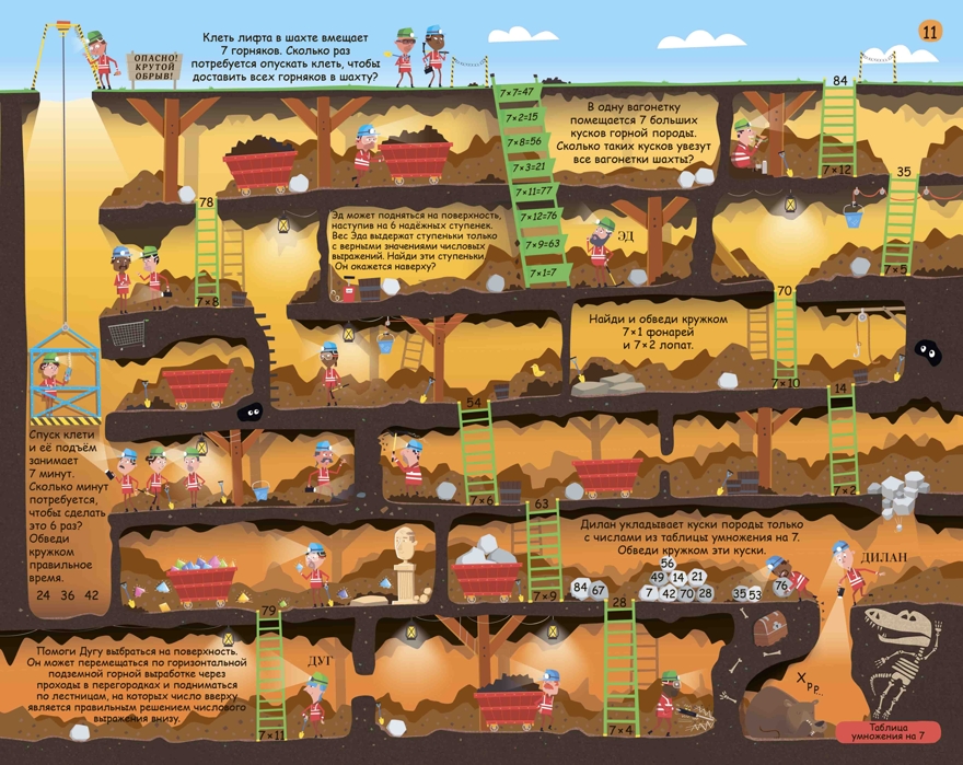 Большой активити-альбом. Таблица умножения, производитель Робинс , ISBN 978-5-43660-458-9, № 7