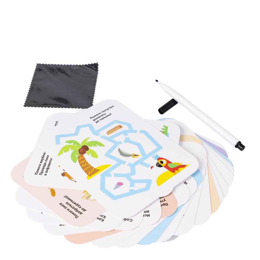 Мини-игры с карточками и маркером Лабиринты многоразовые, арт. ВВ5967, производитель Bondibon (Бондибон), ISBN 489-5-13606-536-0, № 5