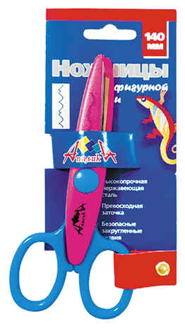 Ножницы АппликА 140 мм. фигурные лезвия, арт. С2250, производитель Апплика, ISBN 466-0-01311-014-9№ 1
