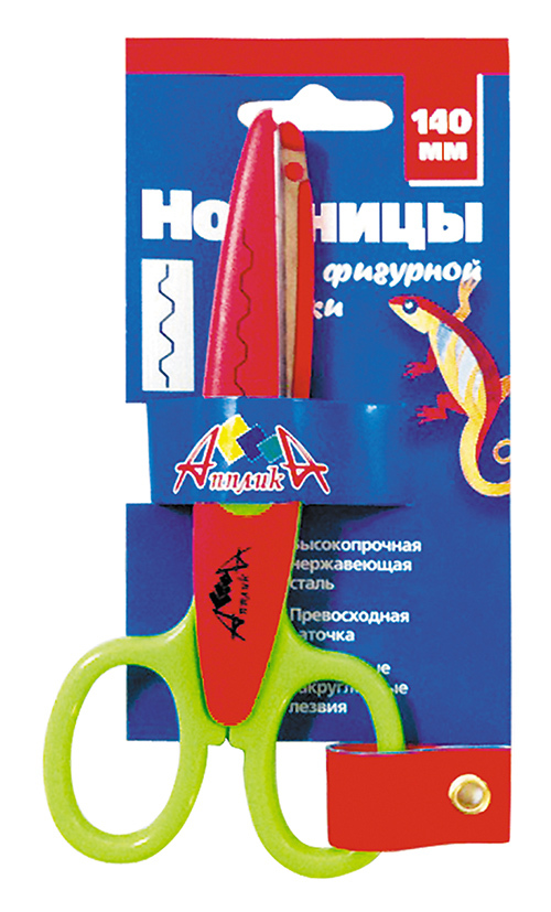 Ножницы АппликА 140 мм. фигурные лезвия, арт. С2248, производитель Апплика, ISBN 466-0-01311-012-5, № 1