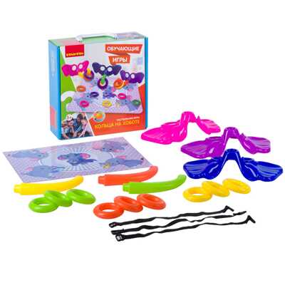 Обучающая настольная игра КОЛЬЦА НА ХОБОТЕ , арт. ВВ2423, производитель Bondibon (Бондибон), ISBN 489-5-13602-356-8№ 4