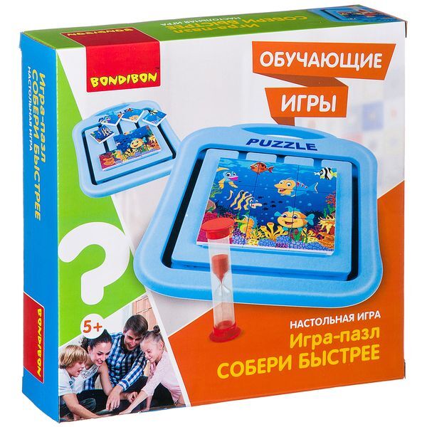 Обучающая настольная игра СОБЕРИ БЫСТРЕЕ , арт. ВВ2424, производитель Bondibon (Бондибон), ISBN 489-5-13602-357-5, № 1