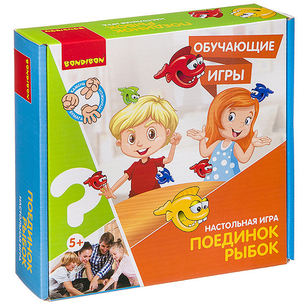 Обучающая настольная игра ПОЕДИНОК РЫБОК , арт. ВВ3149, производитель Bondibon (Бондибон), ISBN 489-5-13603-104-4, № 1