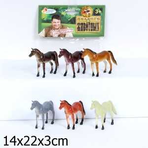 Набор из 6-и лошадок Играем вместе 7,5см, в ассортименте, арт. HB336E-6, производитель Симбат, ISBN 462-0-00203-665-2№ 1