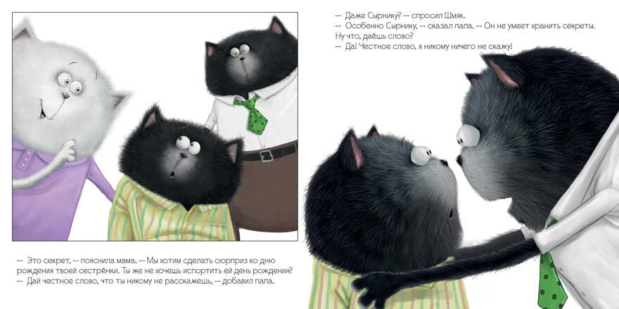 Шмяк и большой секрет. Скоттон Р. Котенок Шмяк, производитель Клевер (Clever) , ISBN 978-5-00154-221-6, № 2