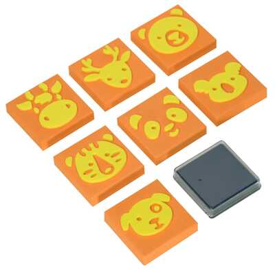 Штампики 7 шт с чернилами, арт. ШКМ-МЗ, производитель ФАРМ, ISBN 460-2-72314-740-4№ 2