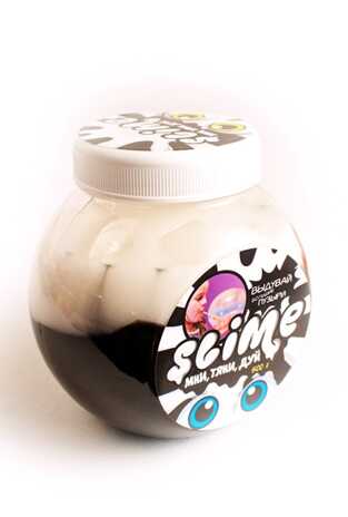 Slime Mega Mix 500 грамм, черный + белый, арт. S500-4, производитель Волшебный мир, ISBN 463-0-03550-225-3№ 1