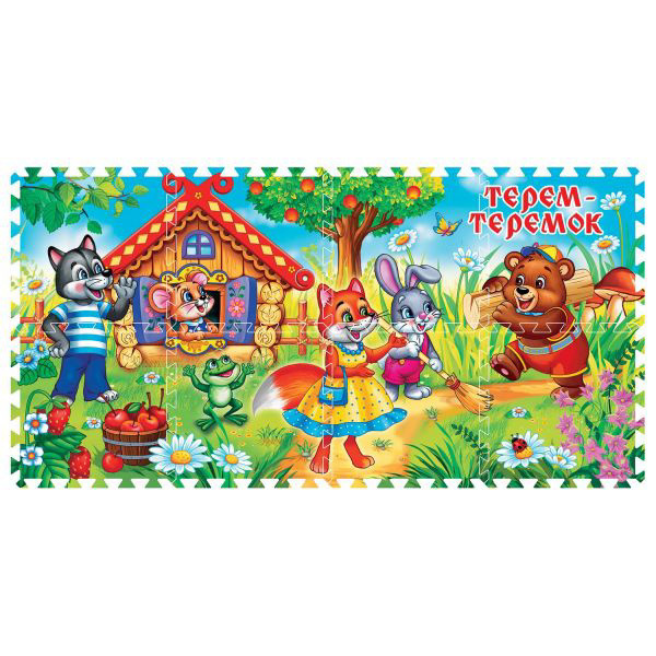 Коврик-пазл Играем вместе Теремок 8 сегментов, арт. FS-TEREM, производитель Симбат, ISBN 469-0-59009-045-9, № 2