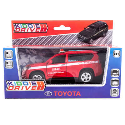 Модель автомобиля Toyota Prado, пожарный красный, инерционный механизм, свет/звук, арт. 1901018_3, производитель KiddieDrive, ISBN 460-7-80753-564-1№ 2