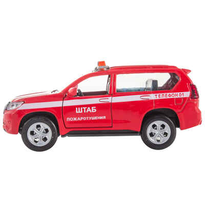 Модель автомобиля Toyota Prado, пожарный красный, инерционный механизм, свет/звук, арт. 1901018_3, производитель KiddieDrive, ISBN 460-7-80753-564-1№ 3