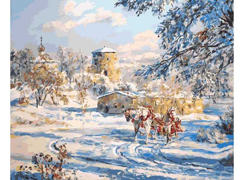 Белоснежка Живопись на холсте Русская тройка. Река Пскова, арт. 109-AB, производитель Белоснежка, ISBN 693-0-14930-925-9, № 1