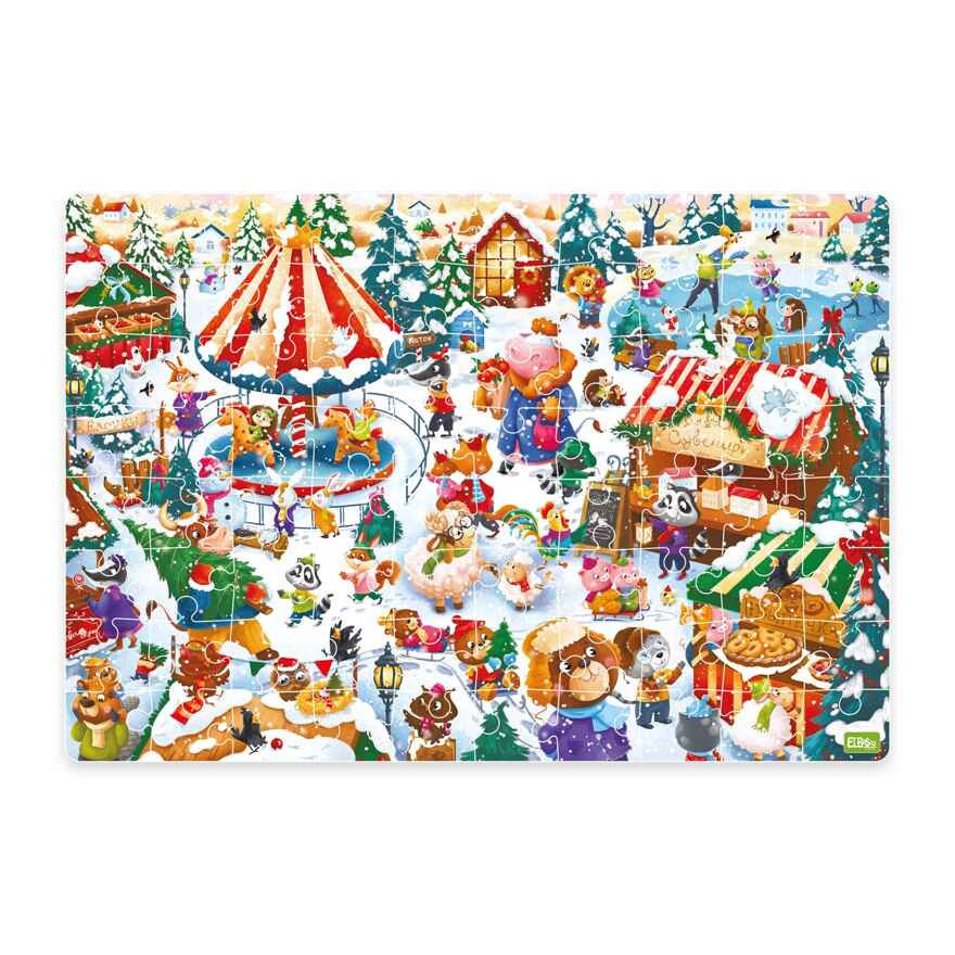 Пазл Виммельбух "Рождественская ярмарка" 80 элементов, производитель Я РАСТУ ТОЙЗ, ISBN 466-0-26086-253-2, № 2