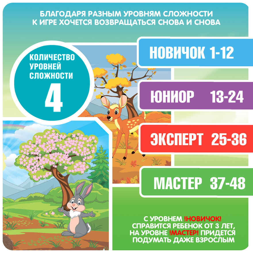 Игра настольная логическая Времена года, арт. ВВ5079, производитель Bondibon (Бондибон), ISBN 489-5-13605-393-0, № 14
