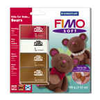 FIMO Soft набор д/детей Медведи 4цв.х 25 г, с инструкцией, производитель Staedtler (Стайтлер), ISBN 400-6-60800-156-8, № 1