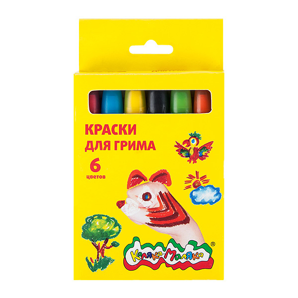 Краски для грима 6 цветов, арт. КГКМ06, производитель ФАРМ, ISBN 460-2-72304-890-9, № 1