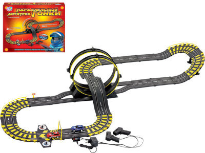 Трек Параллельные гонки с 2 машинками, арт. A144-H06077, производитель Joy Toy, ISBN 694-0-51940-808-6, № 1