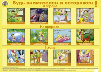 Плакат Будь внимателен и осторожен, производитель Маленький Гений-Пресс , ISBN 460-7-05409-043-6№ 1