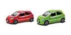 Автодрайв Машина 1:32 Nissan March глянц, красн., зеленая,  арт. И-1214, производитель Рыжий кот, ISBN 466-5-29541-214-1, № 1
